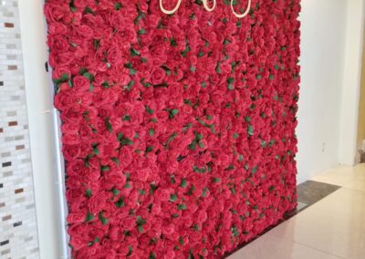 Red Flower Wall Rental Atlanta