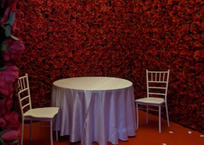 Red Flower Wall Rental