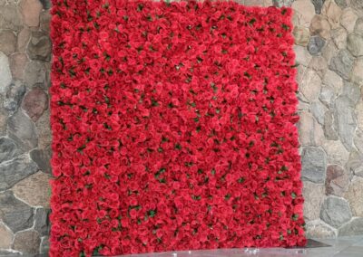 Red Flower Wall Rental Dallas