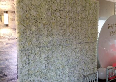 White Flower Wall Rental Warren