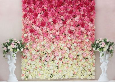Gradient Ombre Flower Walls Backdrop Rental