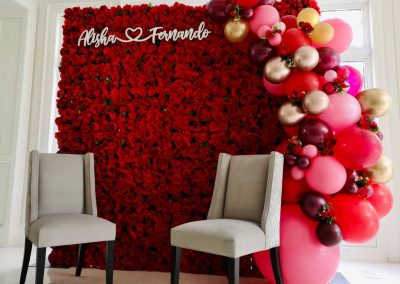 Allentown Red Rose Flower Wall Backdrop