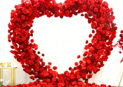 Arlington Heart Red Rose Backdrop