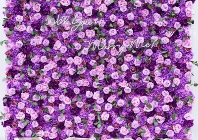Purple Flower Backdrop Rental in Arlington