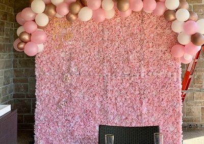 Clarksville Pink Blush Flower Walls Backdrop Rental
