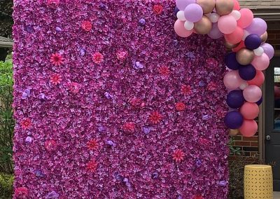 Clarksville Purple Flower Walls Backdrop Rental
