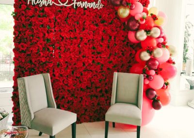 Clarksville Red Rose Flower Walls Backdrop Rental