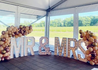 Cleveland Mr & Mrs Marquee Letters Rental