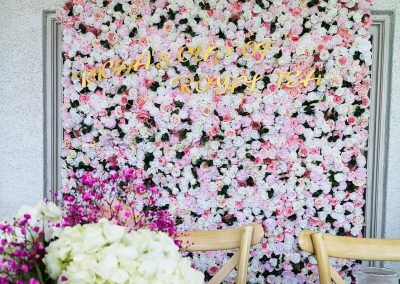Corpus Christi Mixed Flower Wall Backdrop Rental