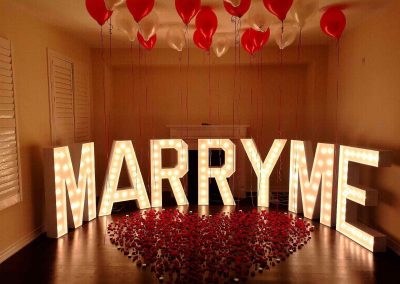 Dallas Marry Me Marquee Letters