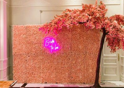 Pink Blush Flower Walls Backdrop Rental in Detroit