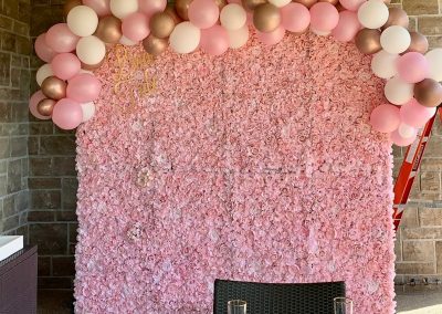 Fort Worth Pink Blush Flower Walls Backdrop Rental