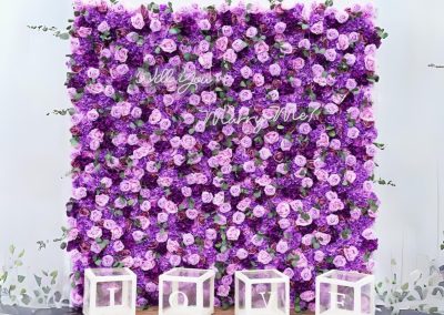 Fort Worth Purple Flower Walls Backdrop Rental
