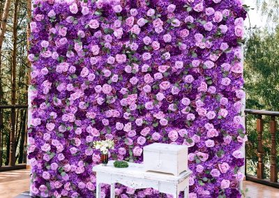 Gilbert Purple Flower Wall Backdrop Rental