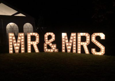 Kent Mr & Mrs Marquee Letters Rental